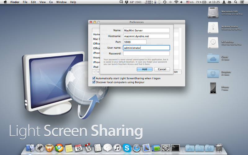 Light Screen Sharing - Remote desktop 1.2 : Light Screen Sharing - Remote desktop screenshot