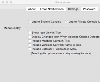 Settings Window