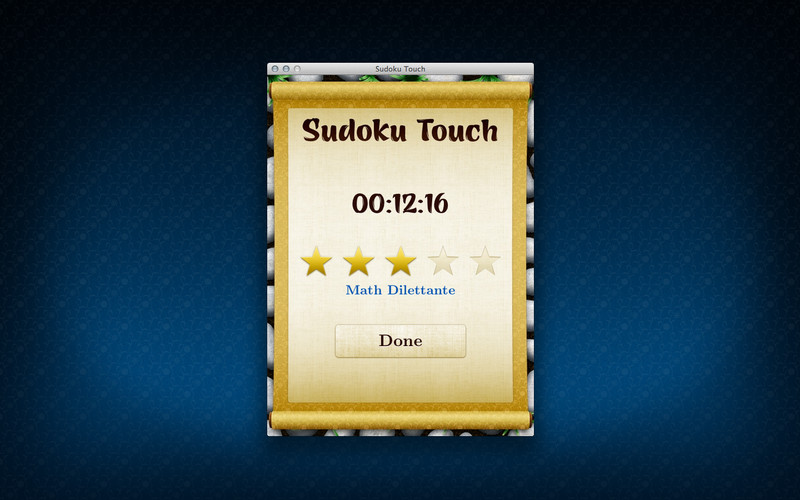 Sudoku Touch 1.0 : Sudoku Touch screenshot