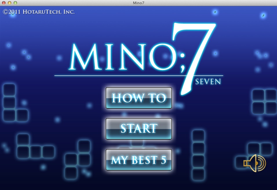 Mino7 1.1 : Main menu