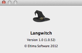 Langwitch 1.0 : About window