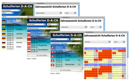 Schulferien D-A-CH-NL-FR screenshot