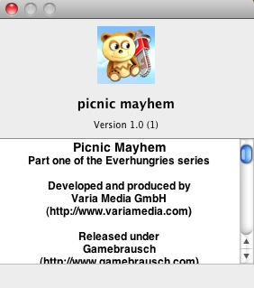 Picnic Mayhem 1.0 : About window