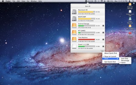 Quick Disk: Quickly eject and unmount your external hard drives screenshot