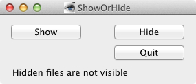 ShowOrHide 1.0 : Main Window