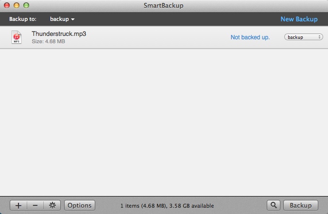 SmartBackup 3.4 : Main Window