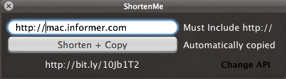 ShortenMe 1.1 : URL shortened