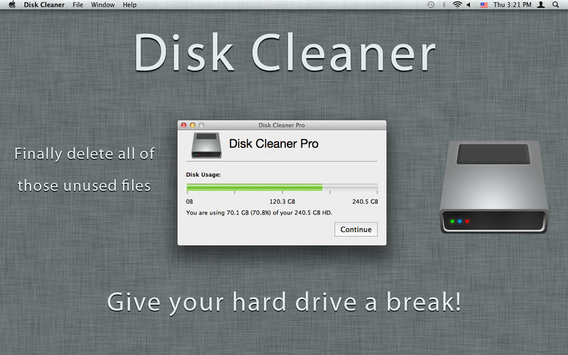Disk Cleaner Pro 1.0 : Main Window