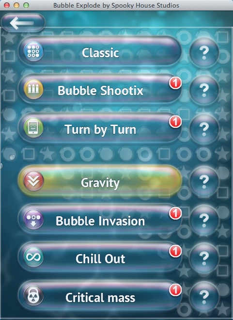 Bubble Explode 1.5 : Selecting Game Mode