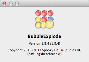 Bubble Explode 1.5 : About Window