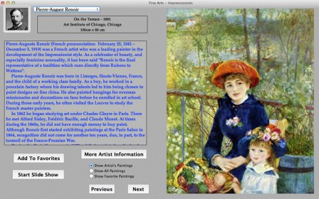 Fine Arts - Impressionists screenshot