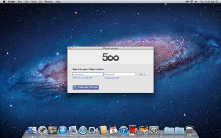500px Uploader screenshot