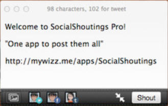 SocialShoutings 1.1 : Main Window