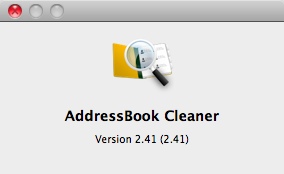 AddressBook Cleaner 2.4 : About Window