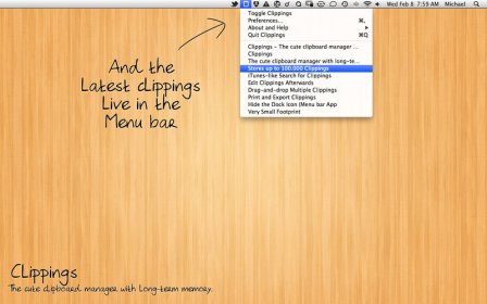 Clippings - The cute clipboard manager with long-term memory. screenshot
