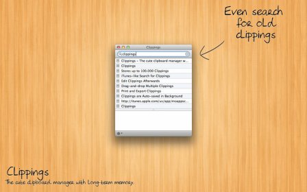 Clippings - The cute clipboard manager with long-term memory. screenshot