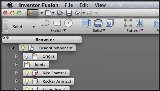 Inventor Fusion for Mac 1.0 : Main window