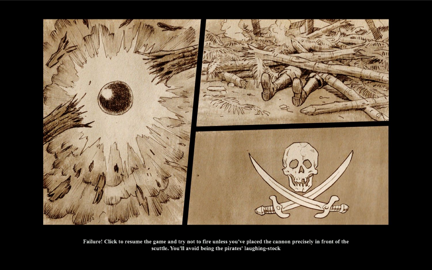 Destination: Treasure Island 1.5 : Comic-style cutscene