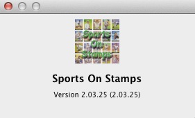 Sports On Stamps 2.0 : About window