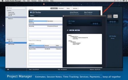 Audio Studio Manager Lite screenshot