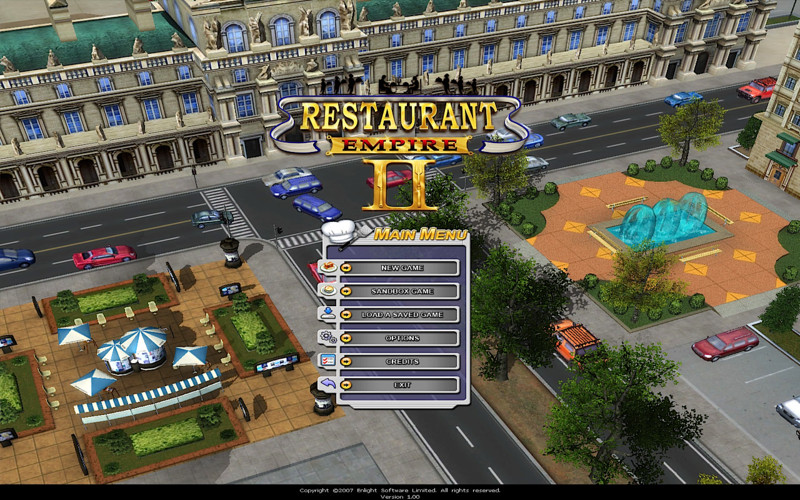 Restaurant Empire 2 1.0 : main screen