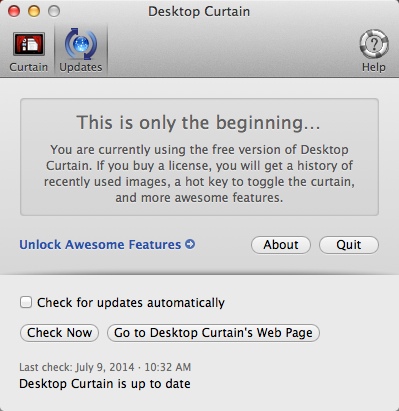 Desktop Curtain 3.0 : Checking For App Updates