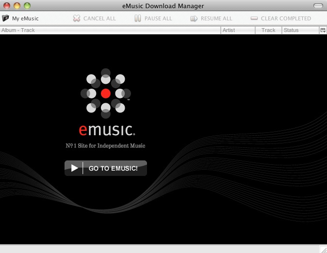 eMusic Download Manager 4.1 : Main window