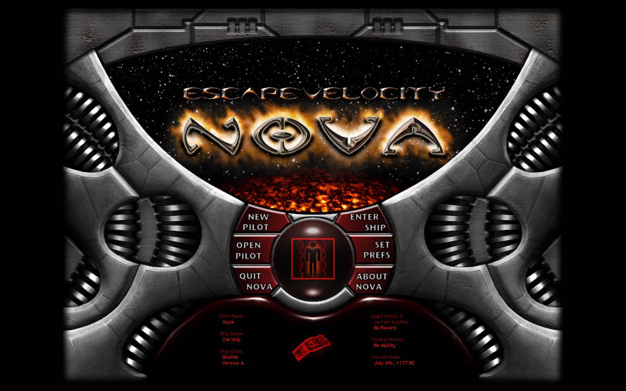 EV Nova 1.1 : Game menu