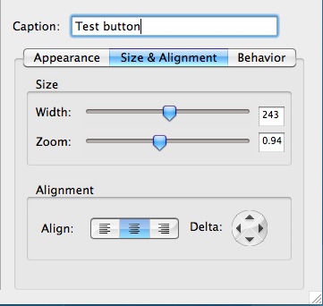 RAGE ButtonDesign 1.5 : Size and alignment options
