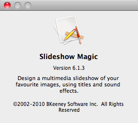 Slideshow Magic 6.1 : Program version