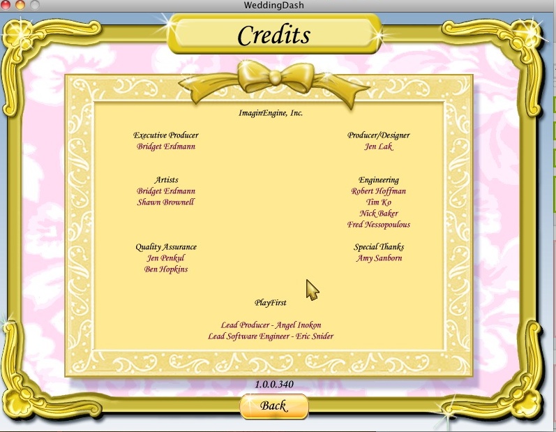 Wedding Dash 1.0 : Credits