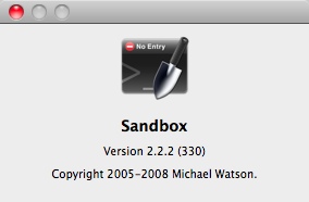Sandbox 2.2 : About window