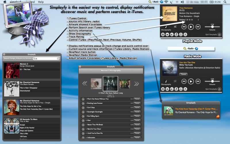Simplayfy - The easiest way to control iTunes 1.2 : Simplayfy - The easiest way to control iTunes screenshot