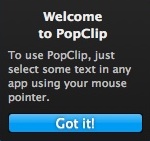 PopClip 1.4 : Welcome Window