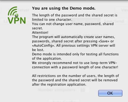 VPNServerConfigurator 1.9 : Demo
