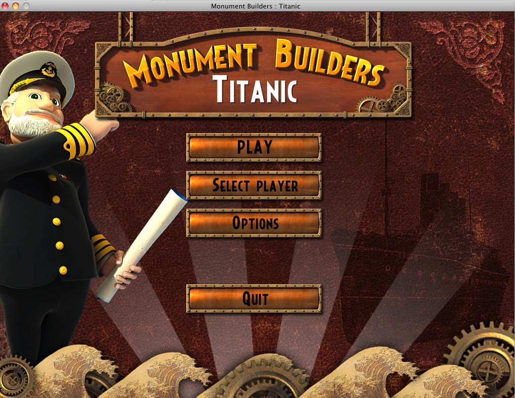 Monument Builders: Titanic : Main menu
