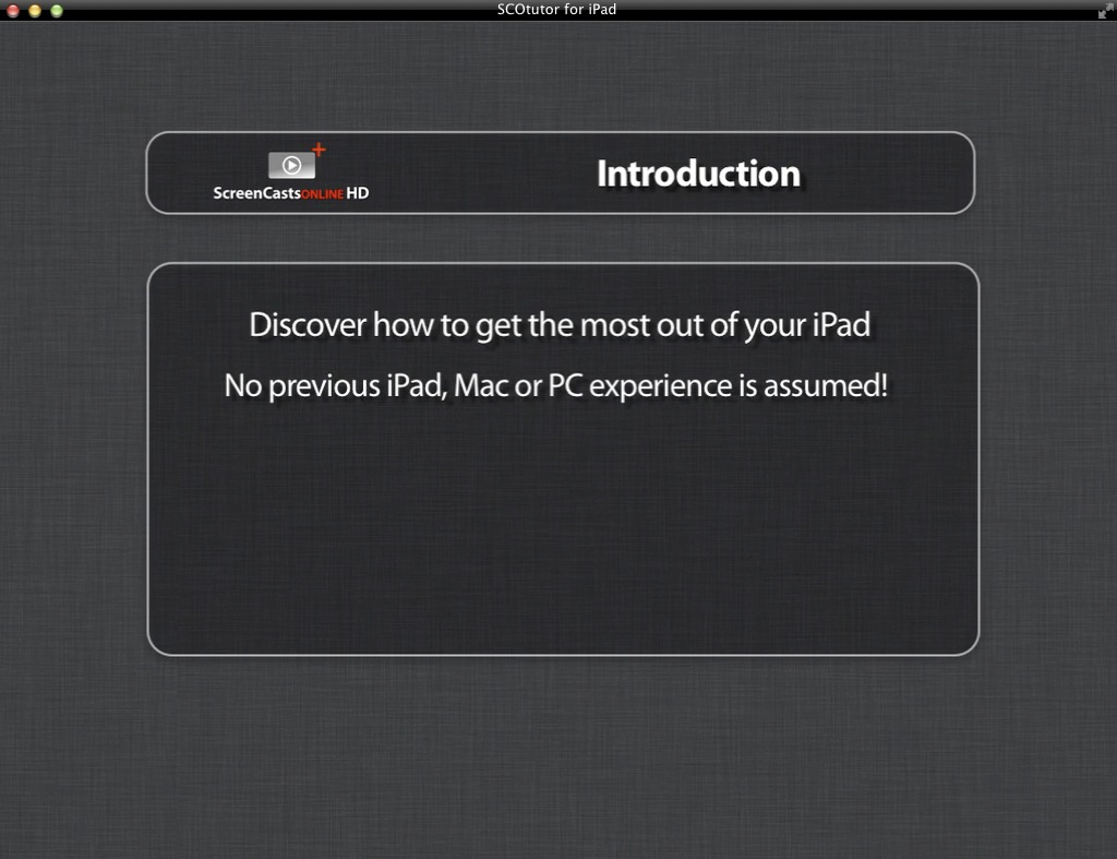 SCOtutor for iPad 1.2 : Introduction