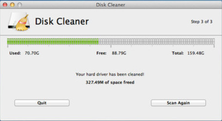 Disk Cleaner : Main Window