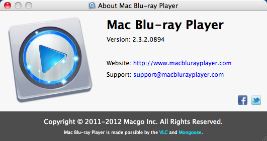Macgo Mac Blu-ray Player 2.3 : Program version