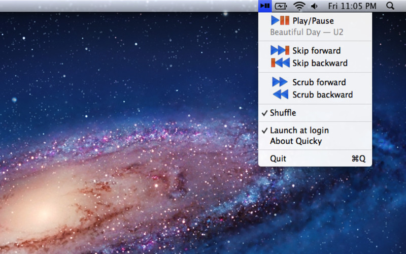 Quicky for iTunes 1.3 : Quicky for iTunes screenshot
