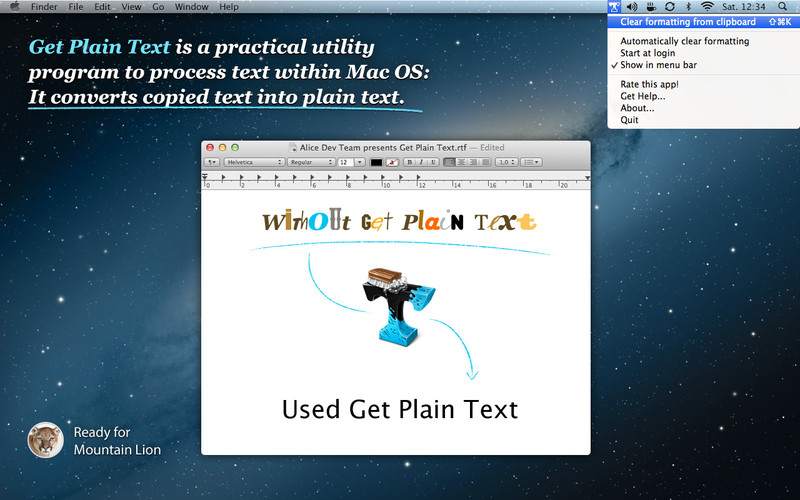 Get Plain Text 1.1 : Get Plain Text screenshot