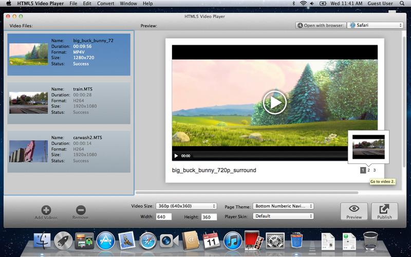 HTML5 Video Player 1.0 : HTML5 Video Player screenshot