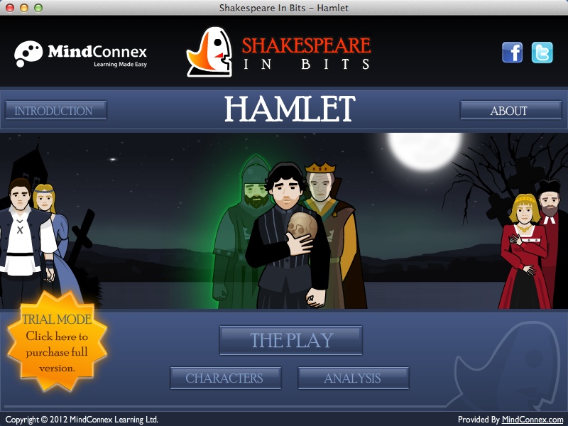 Shakespeare In Bits: Hamlet 1.1 : Main Menu