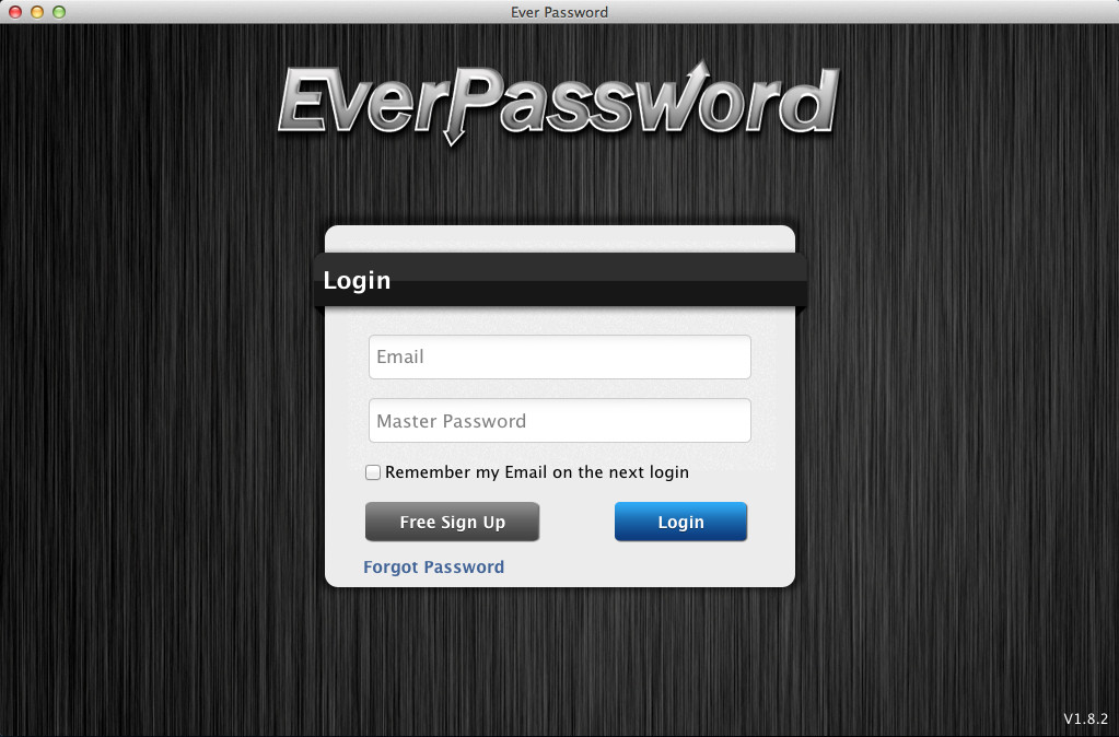 Ever Password 1.8 : Main window
