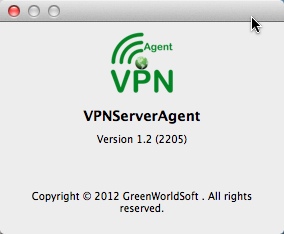 VPN Server Agent 1.2 : about screen