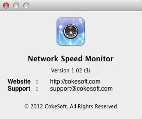 Network Speed Monitor 1.0 : About window