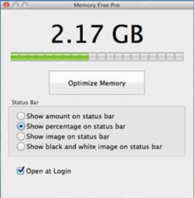 Memory Free Pro 1.1 : Main Window