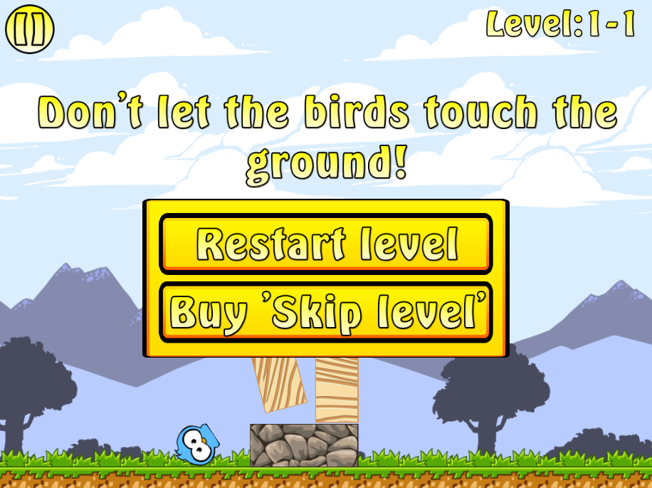Birds'n'Blocks 2 1.1 : Level Failed