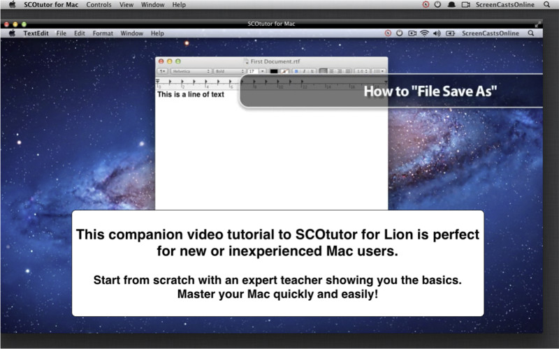 SCOtutor for Mac 1.2 : SCOtutor for Mac screenshot