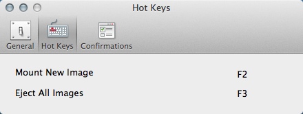 DAEMON Tools Lite 1.2 : Selecting Hotkeys